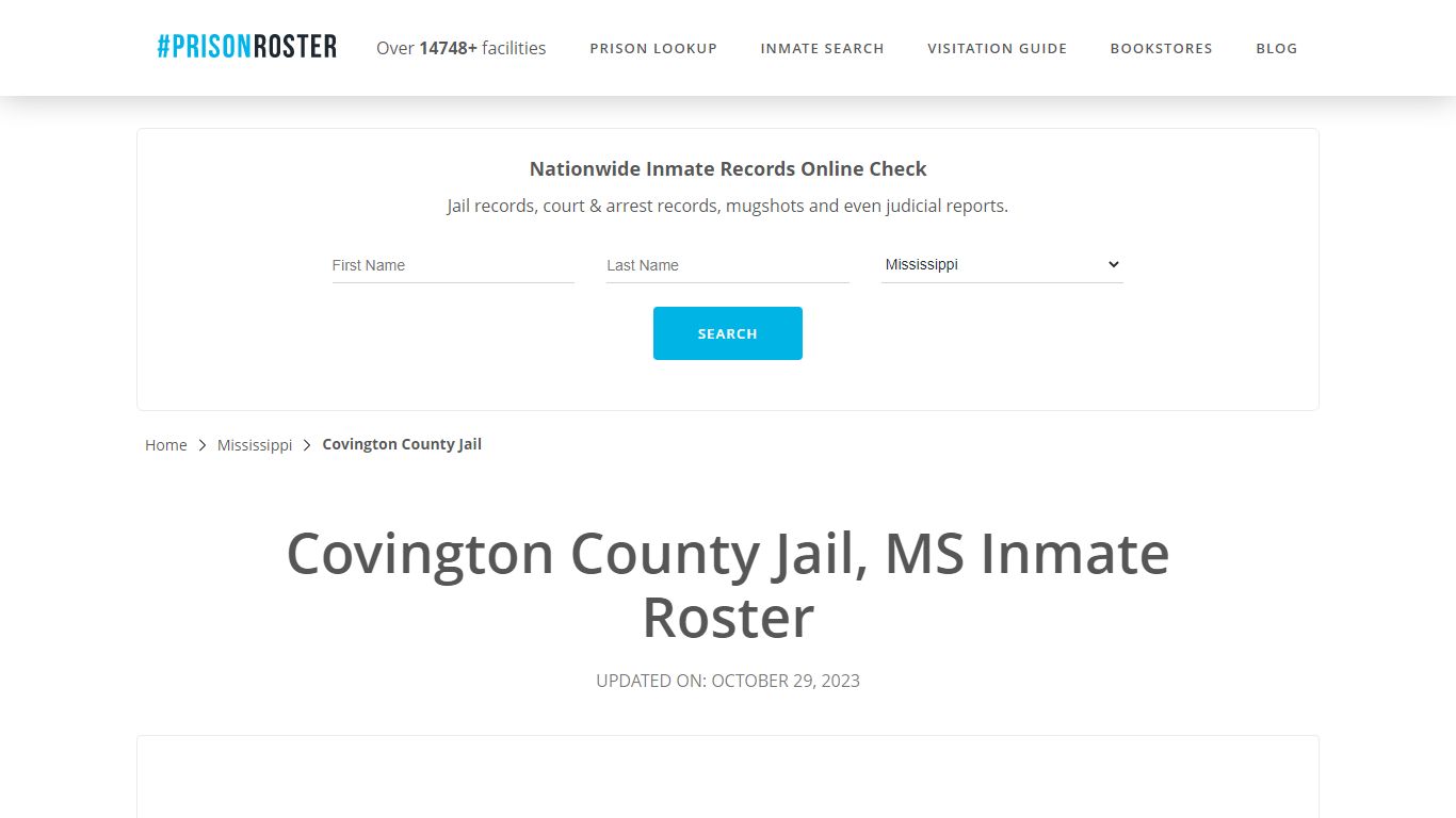 Covington County Jail, MS Inmate Roster - Prisonroster